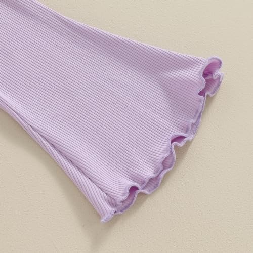 Kupretty Baby Girl Clothes Trendy Ruffle T-Shirts Flare Pants for Summer