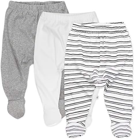 HonestBaby 3-Pack Organic Cotton Harem Pants for Babies