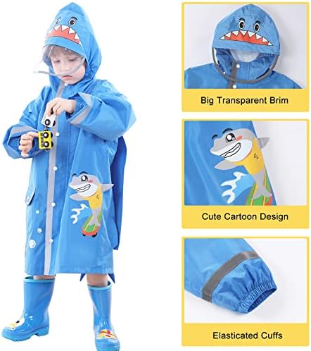 HovkibKids Eco-Friendly Waterproof Rain Jacket for Girls Boys