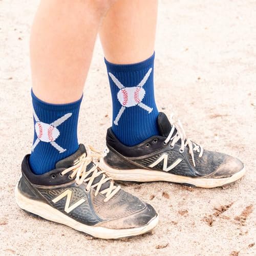 Baseball Socks with Crossed Bats Youth Adult