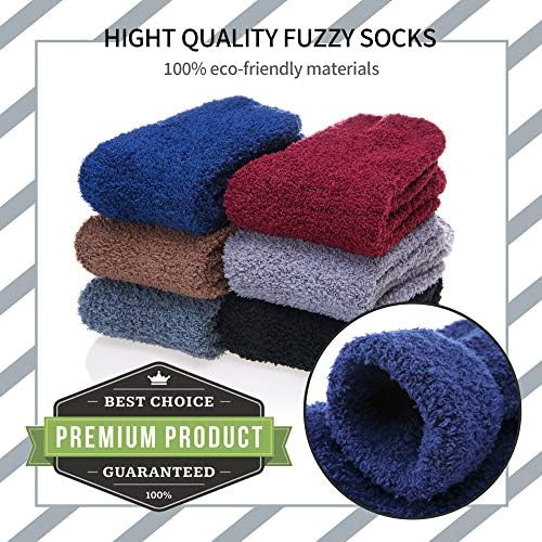 DYW Mens Warm Cozy Fuzzy Slipper Socks - Perfect for Winter