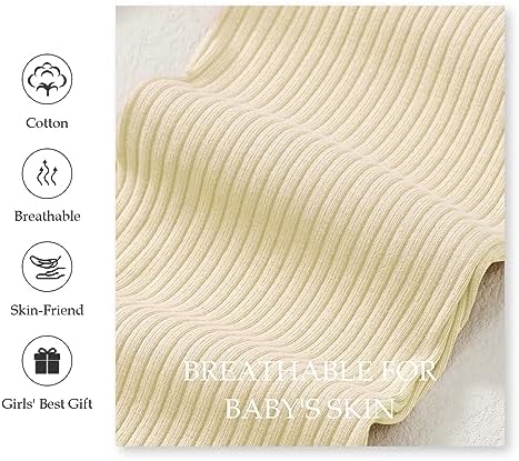 SOBOWO Baby Girl Flare Pants 3 Pack Toddler Solid Ribbed Ruffle