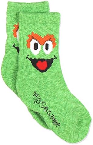Sesame Street Elmo Boys Girls Multi Pack Crew Socks with Grippers 1