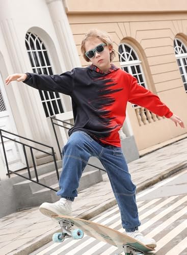 Uidezone Boys 3D Graphic Pullover for Kids 6-16
