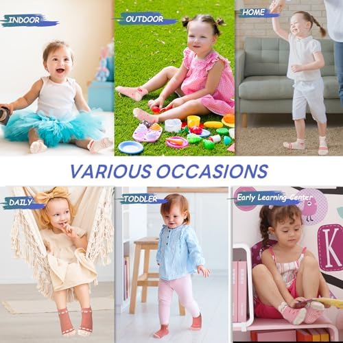 SkiBeaut Non-Slip Ankle Socks for Toddlers