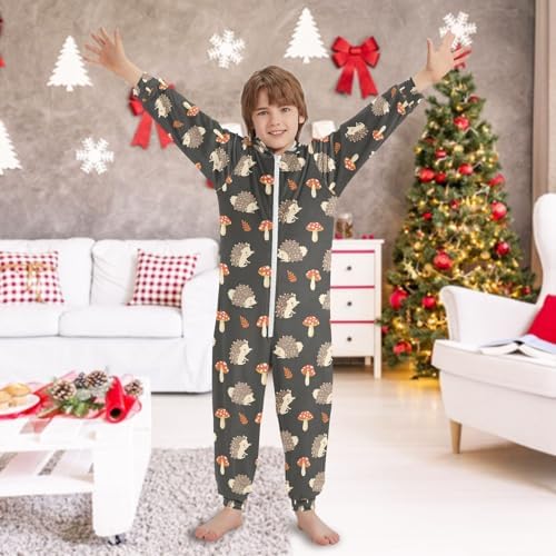 French Fries and Hamburger Onesie Pajamas Zip Up Sleepwear