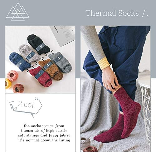 DYW Mens Warm Cozy Fuzzy Slipper Socks - Perfect for Winter
