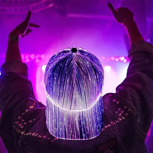 Light Up LED Baseball Cap - Glow-in-the-Dark Party Hat