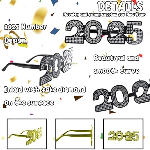 2025 Number Glitter Sunglasses