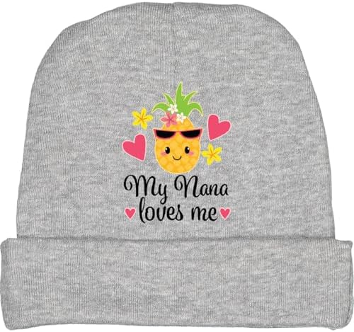 Inktastic Nana Loves Me Pineapple Baby Beanie Hat