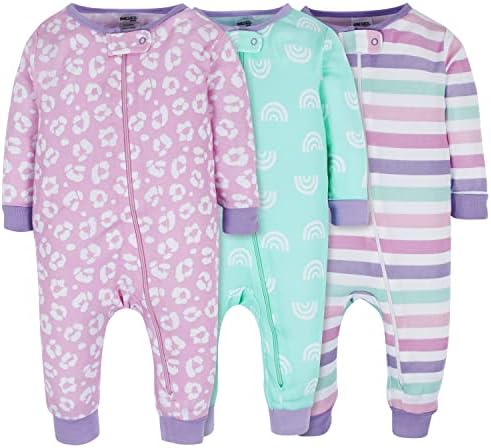 3-Pack Snug Fit Cotton Pajamas for Baby Girls