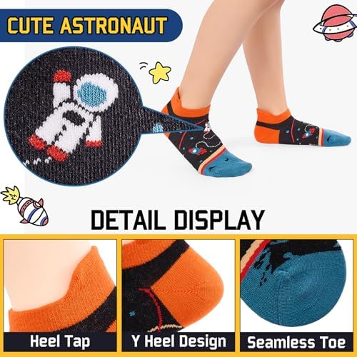Space Cartoon Design Boys Socks Easy To Wear Comfy Fun