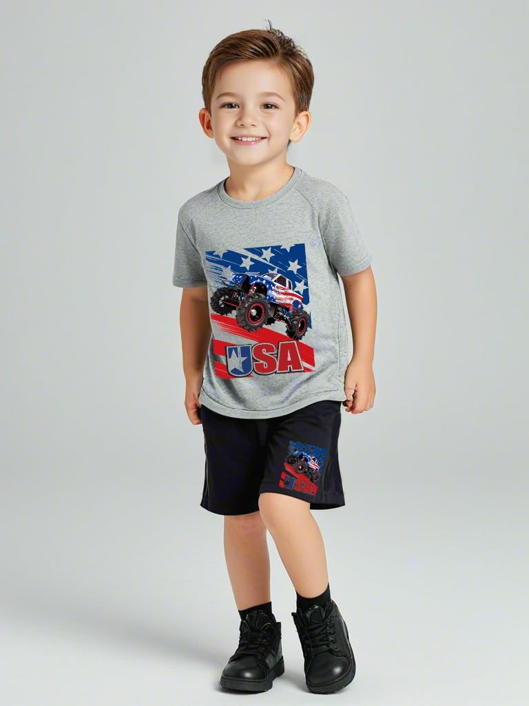 4th of July Boys Patriotic Outfit Set