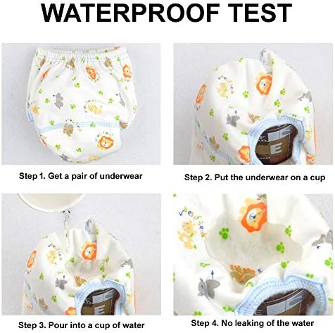 Cotton Training Pants for Toddler Girls Waterproof 4-Layer Soft Potty Training