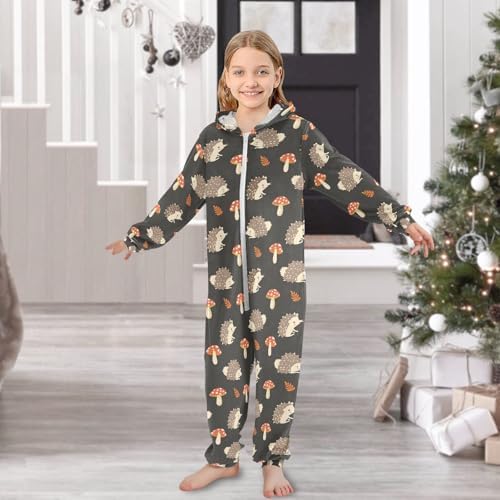 French Fries and Hamburger Onesie Pajamas Zip Up Sleepwear