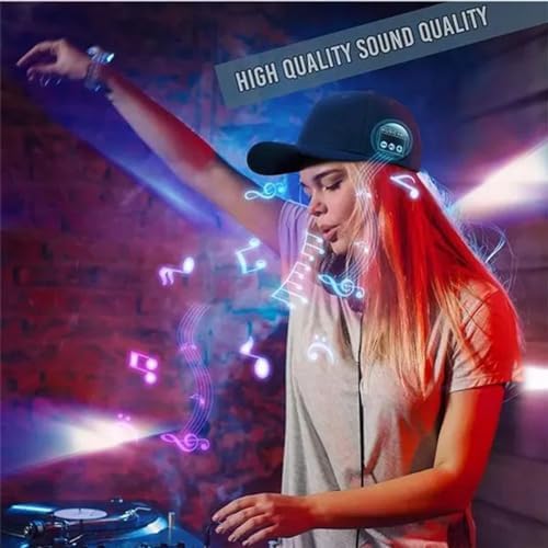 Generic Amber Wireless Bluetooth Speaker Baseball Cap for Outdoor Sports