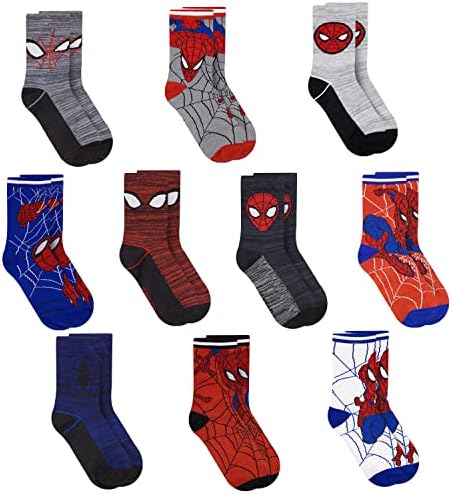 Marvel Spiderman Boys Socks 10-Pack