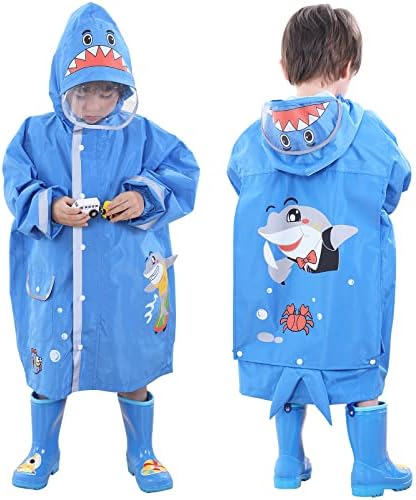 HovkibKids Eco-Friendly Waterproof Rain Jacket for Girls Boys