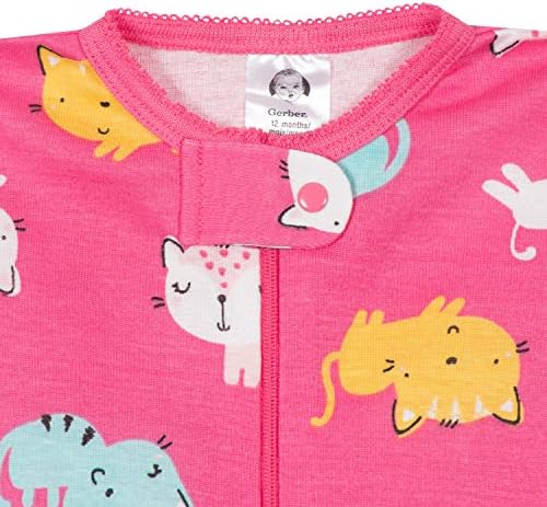 Gerber Baby Girls 4-Pack Pajamas