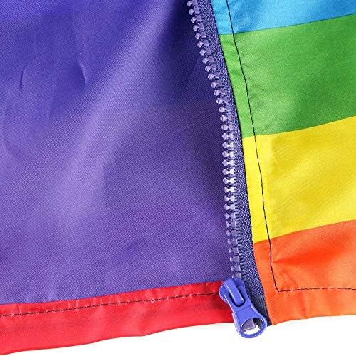 Rainbow Stripe Reversible Windbreaker Coats - Boys Girls 2-6