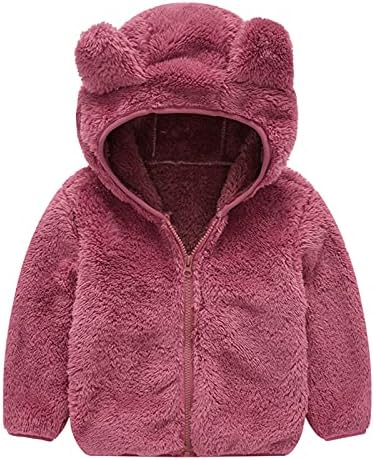 Perfect for Kids Cute Bear Fleece Hoodie Toddler Girls Boys Winter Outfit