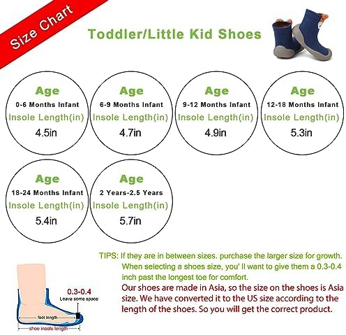 Chaoslook Baby Sock Shoes - Soft Non-Slip Rubber Sole Toddler Slipper
