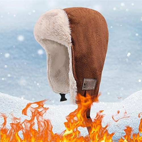 Warm Stylish Winter Trapper Hat Knit Cap for Men Women