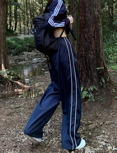 Shebote Womens Y2K Parachute Wide Leg Sweatpants 1