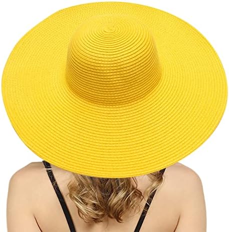 UANGKOU Boys Wide Brim Straw Hat - UV Protection Foldable Comfortable