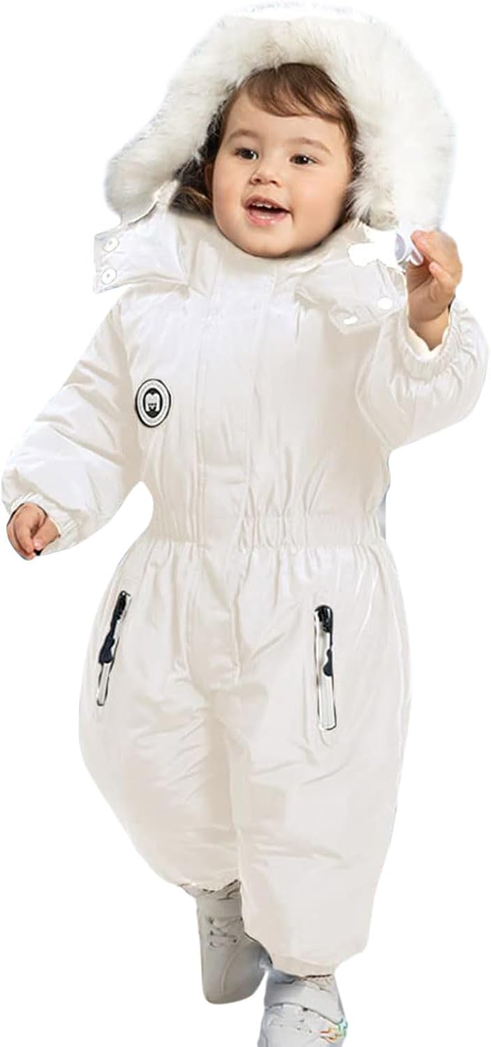 2-Piece Ski Snowsuit Kids Down Jacket Snow Bib Pants 1-6 Years