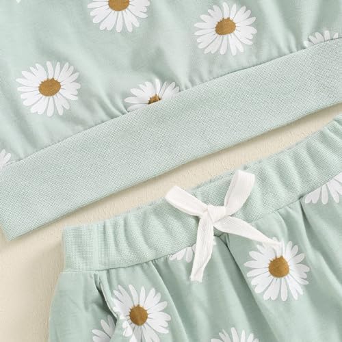 LIOMENGZI Soft Ruffle Pullover Pant Set for Toddler Girls