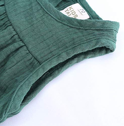 KidsTales 2Pc Toddler Cotton Linen Outfit Set Soft Breezy Vest Bloomers