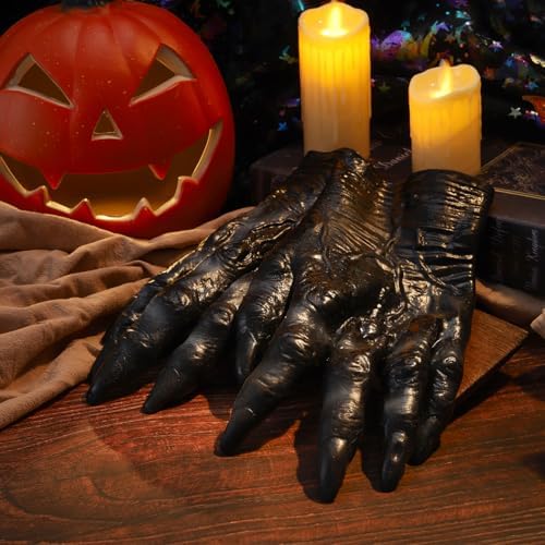 Halloween Costume Gloves for Adults - Flexible PVC Trick or Treat Trick