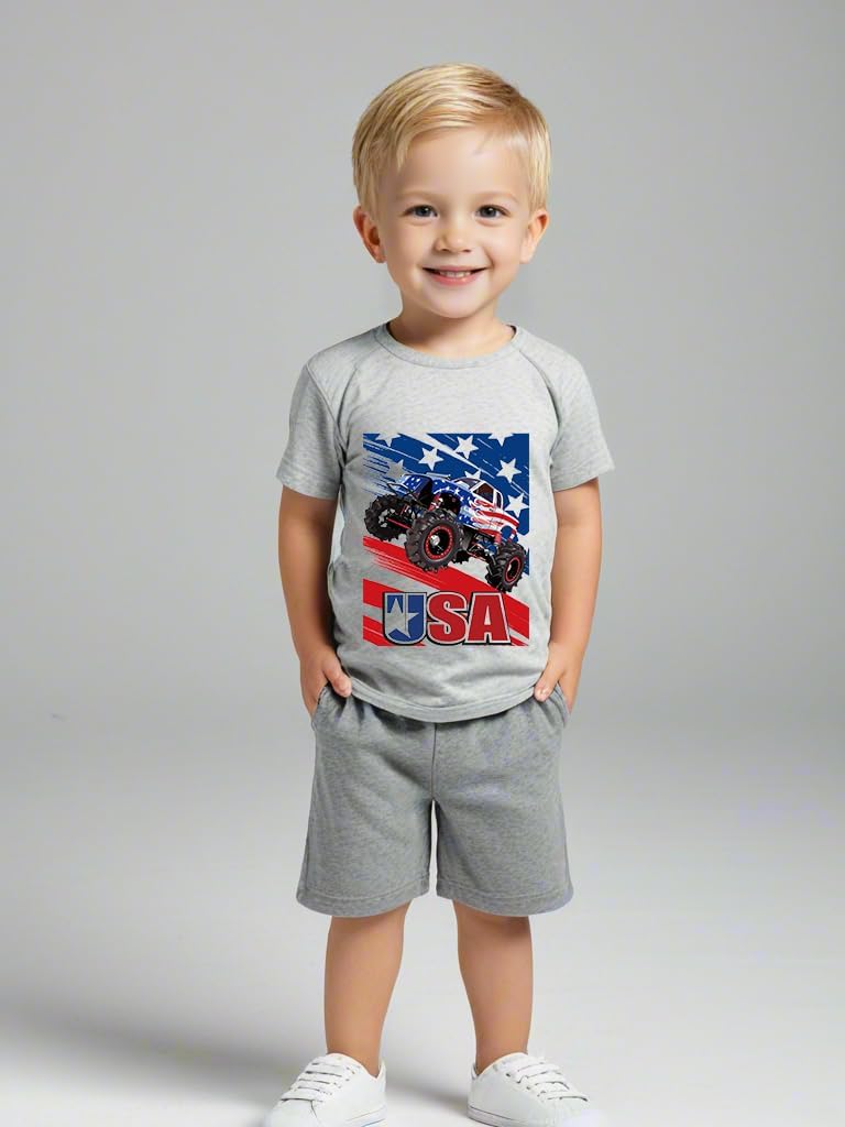 4th of July Boys Patriotic Outfit Set