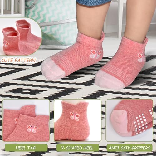 SkiBeaut Non-Slip Ankle Socks for Toddlers