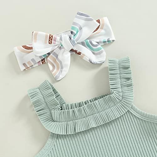 Cute Summer Outfit for Baby Girls - Romper Shorts Set
