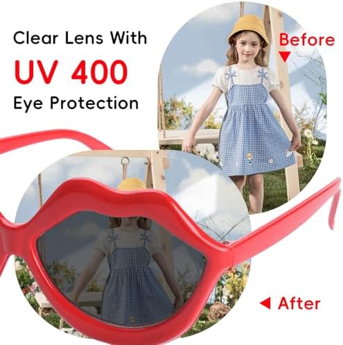 YKYOBFA Heart Sunglasses Set - 6 Pieces