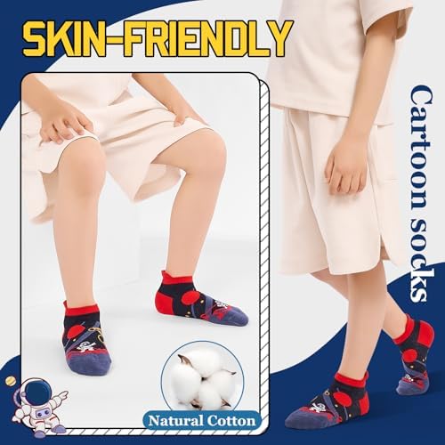 Space Cartoon Design Boys Socks Easy To Wear Comfy Fun