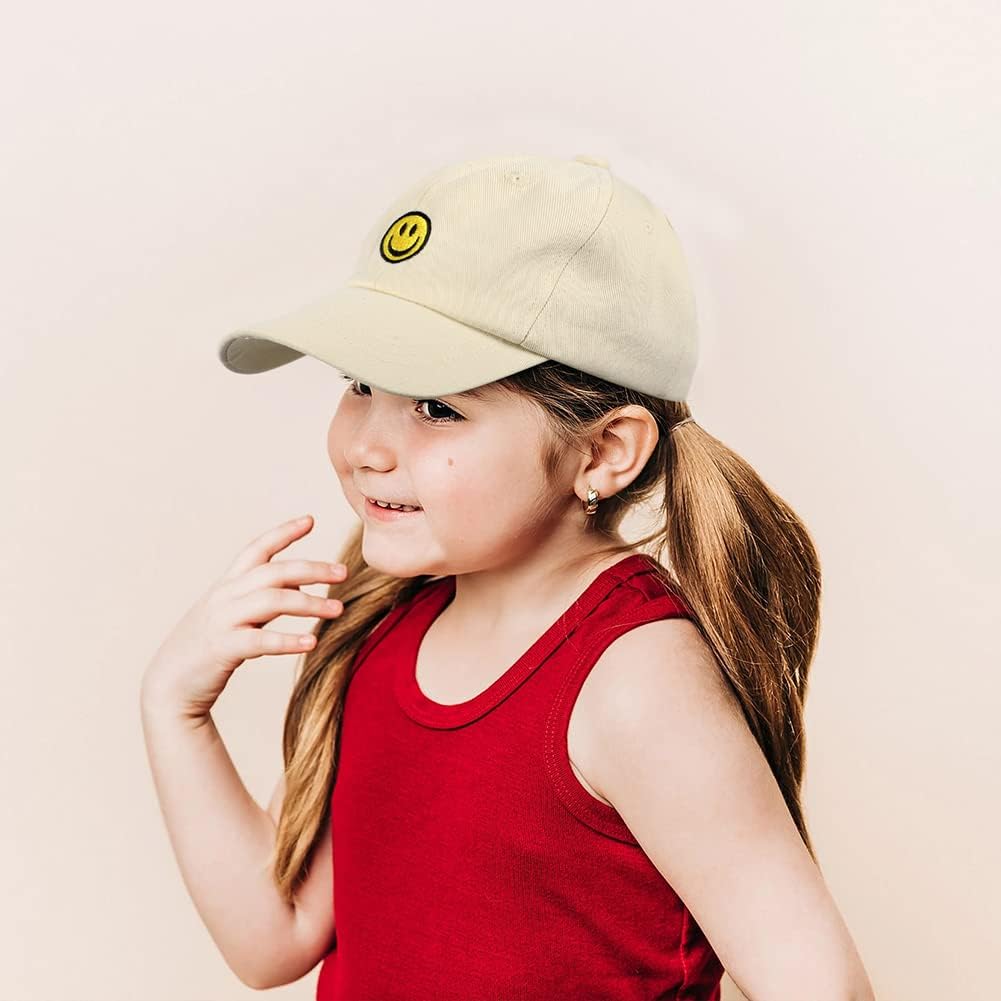 Smiley Face Kids Baseball Cap