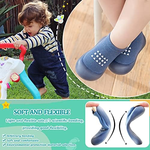 Eocom Cute Non-Skid Fluffy Toddler Booties for Walking