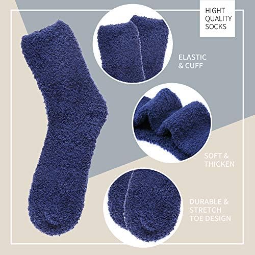DYW Mens Warm Cozy Fuzzy Slipper Socks - Perfect for Winter