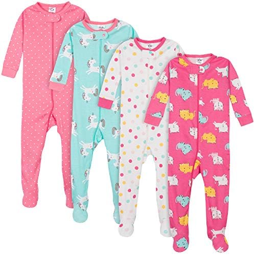 Gerber Baby Girls 4-Pack Pajamas