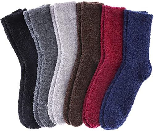DYW Mens Warm Cozy Fuzzy Slipper Socks - Perfect for Winter