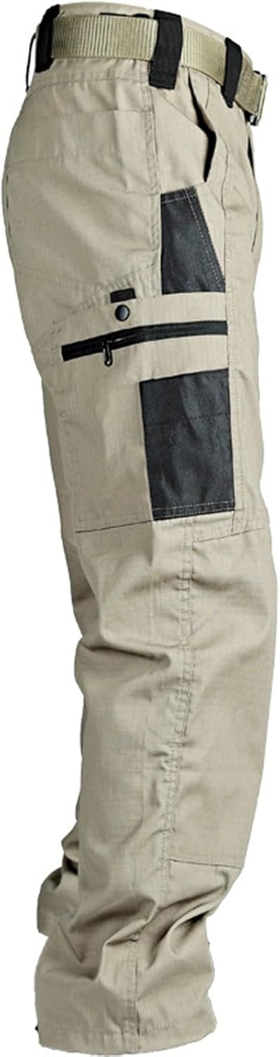 WENKOMG1 Tactical Pants for Men - Rip-Stop Waterproof Multi-Pockets Multi-Functional