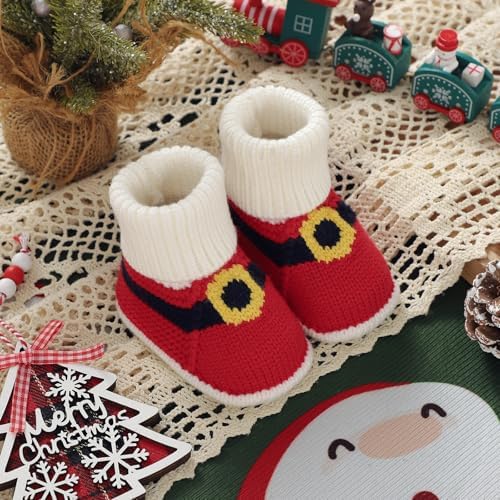 Adorable Christmas Booties for Babies