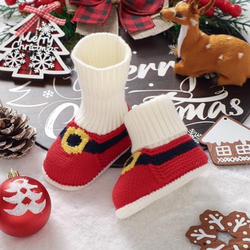 Adorable Christmas Booties for Babies
