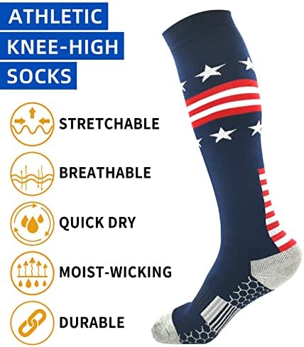 American Flag athletic socks for Baseball Football Softball Soccer