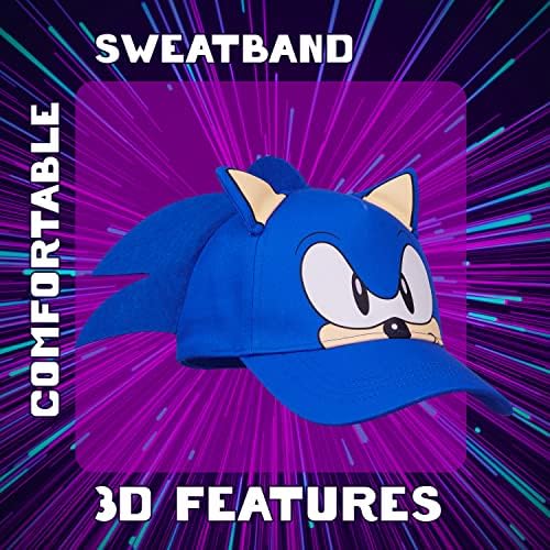 Sonic The Hedgehog 3D Baseball Cap for Boys