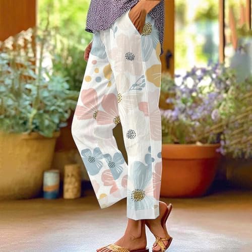 Womens Linen Lounge Pants
