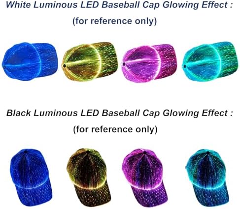 Light Up LED Baseball Cap - Glow-in-the-Dark Party Hat